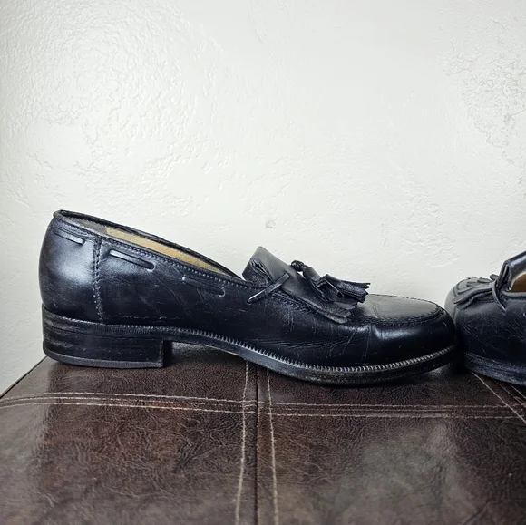 CELINE Quiet Luxury Old Money Chic Classic Black Tassel Leather Loafers Sz EU 41 - Picture 7 of 16